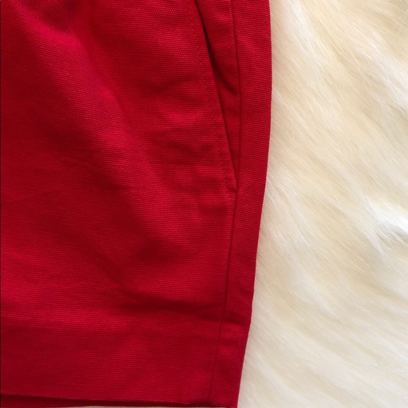 NWOT red woven J. Crew shorts - Picture 3 of 4